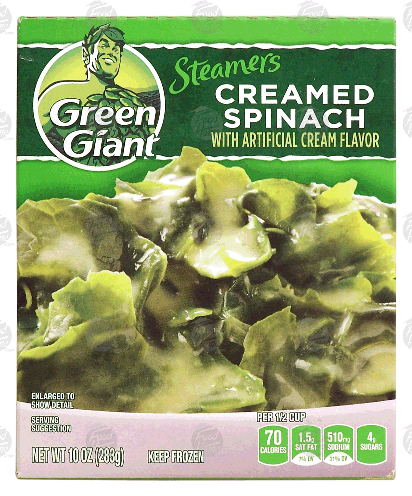 Green Giant Steamers creamed spinach with artificial cream flavor Full-Size Picture